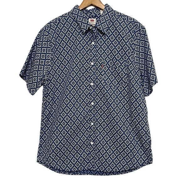 Levis Button Down Shirt Men's Size Large Short Sleeve One Pocket Standard Fit - Picture 1 of 12